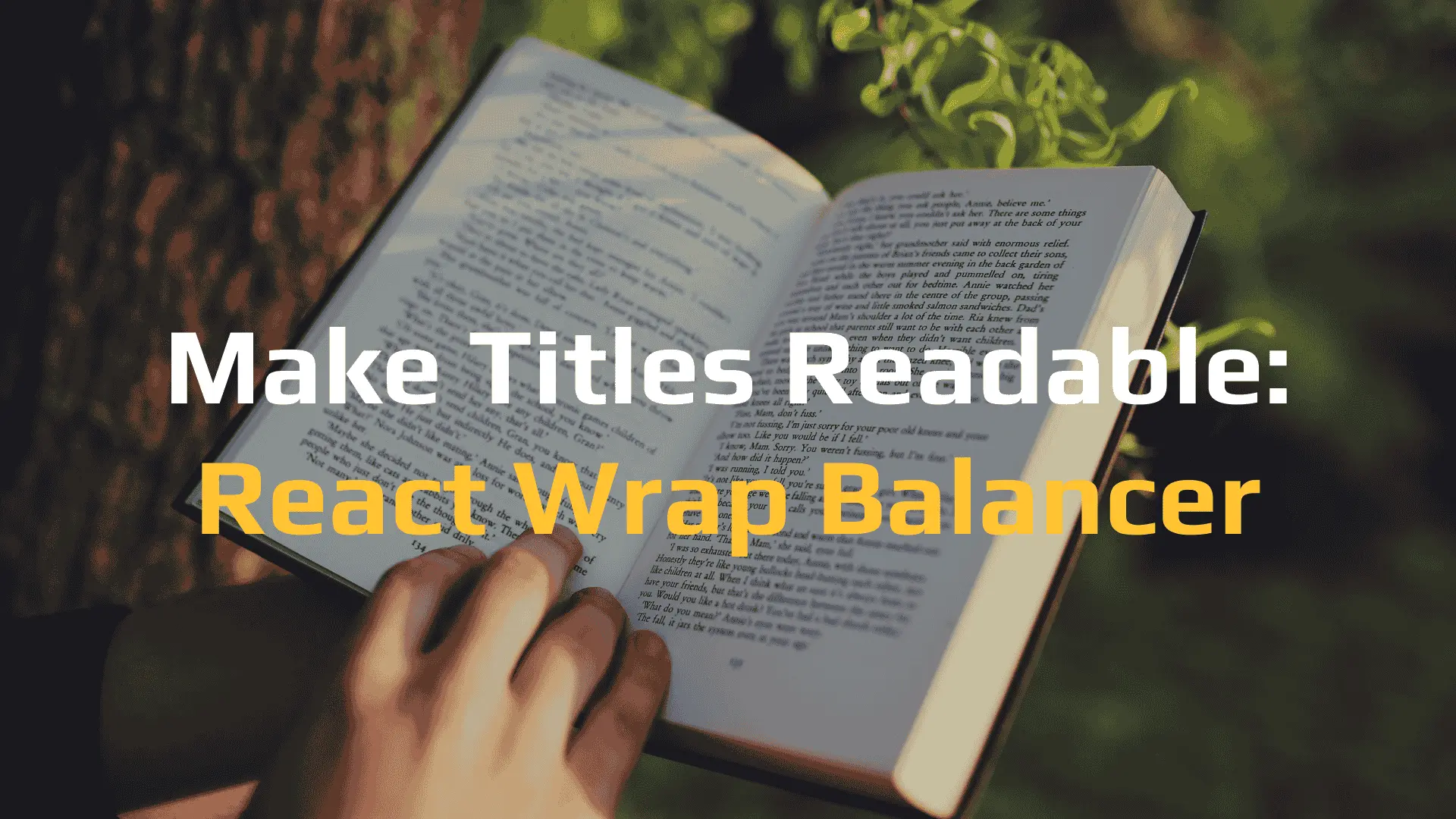 Make Your Titles More Readable: React Wrap Balancer by Hugo